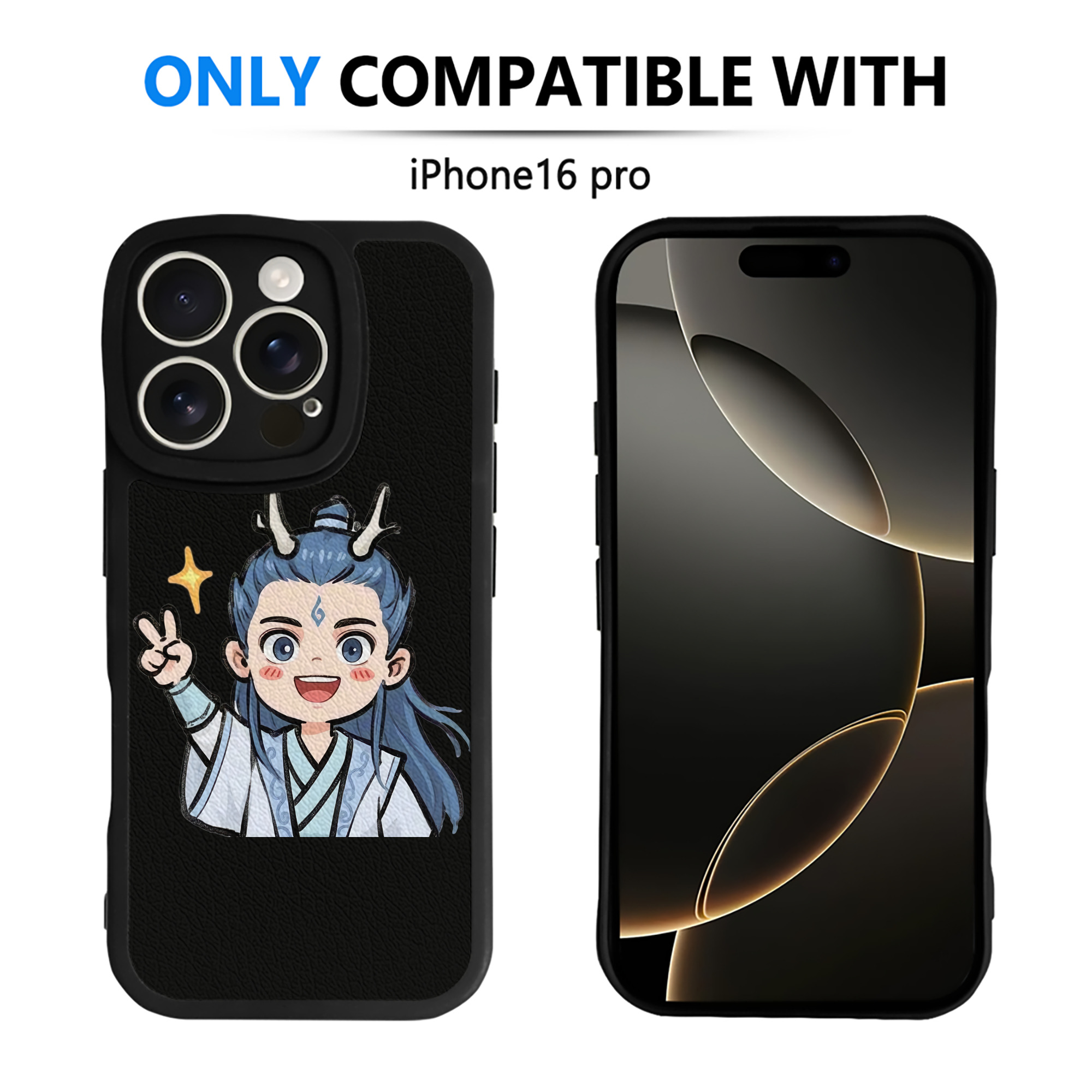 （画像用） Ne Zha 2 ナタ 魔童の大暴れ 【iPhone 16シリーズ対応】シリコンスマホケース（レザー調） 材質：シリコン